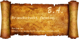 Brandschott Agaton névjegykártya